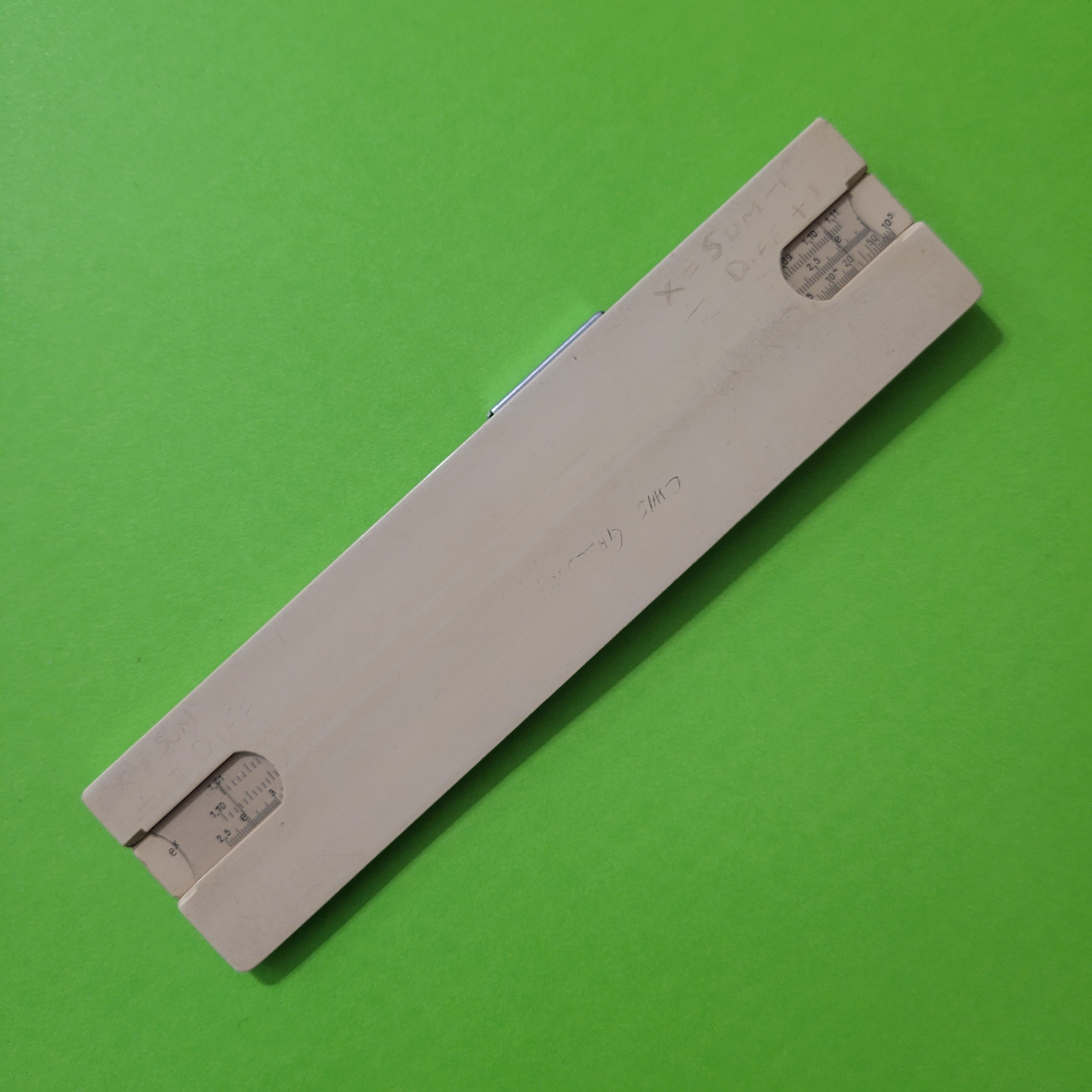 An image of the back of a Nestler Nr.11 D slide rule